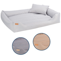 Cama sofá para un perro con una almohada cómoda